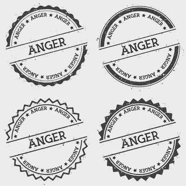Harag insignia bélyegző elszigetelt fehér background Grunge kerek csípő pecsét szöveg tinta textúra — Stock Vector