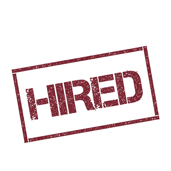 Beyaz arka plan vektör izole metin ile dikdörtgen damga dokulu kırmızı mühür kiraladı