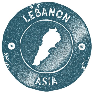 Lübnan harita vintage damgası Retro tarzı el yapımı etiketi Lübnan rozet veya seyahat için öğe