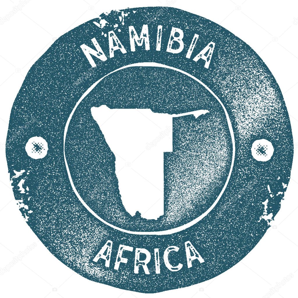 Namibia map vintage stamp Retro style handmade label Namibia badge or element for travel