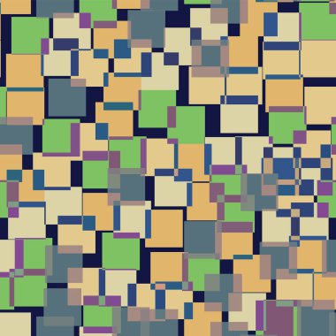 Desen derin mavi geometrik arka plan şaşaalı rasgele kareler geometrik soyut kareler