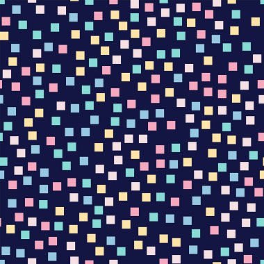 Soyut desen derin mavi geometrik arka plan düzgün rasgele kareler geometrik kaotik kareler