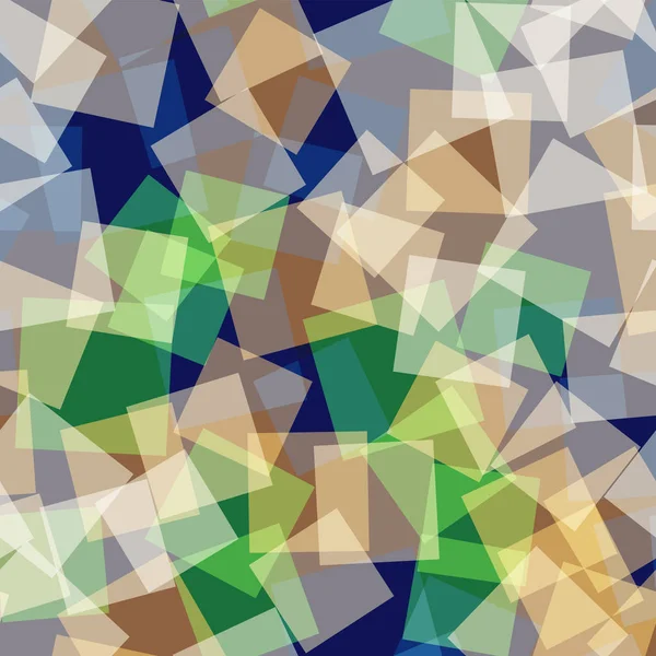 Абстрактные квадраты рисунок Глубоко синий геометрический фон Ведение случайных квадратов Геометрические — стоковый вектор