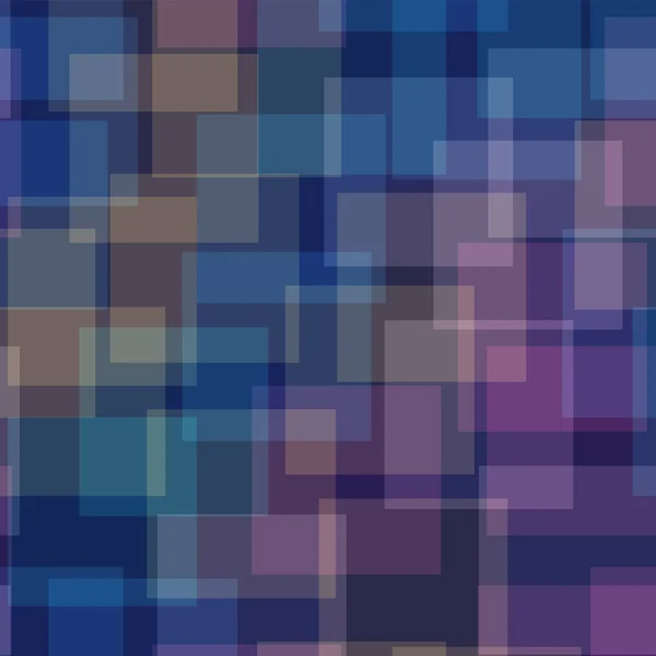 Schéma abstrait des carrés Fond géométrique bleu profond Des carrés aléatoires à couper le souffle Géométrique — Image vectorielle