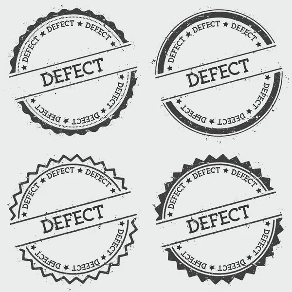Sello de insignia de defecto aislado sobre fondo blanco Sello hipster redondo Grunge con textura de tinta de texto — Archivo Imágenes Vectoriales