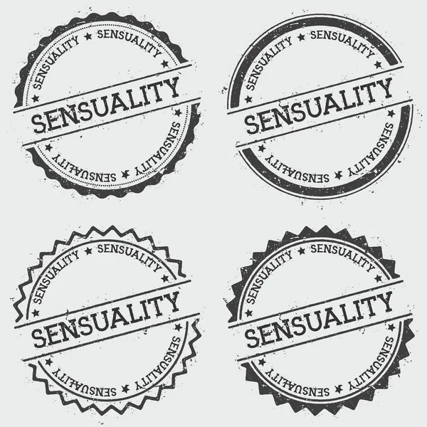 Beyaz arka planda Grunge hipster mühür metin mürekkep ile yuvarlak izole duygusallık Insignia damgası