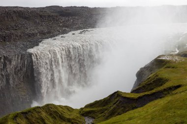 Fantastik Dettifoss şelale Vatnajokull Milli parkında kuzeydoğu İzlanda en güçlü
