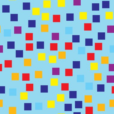 Kareler desen açık mavi geometrik renkli ilahi rasgele kareler kaotik geometrik soyut