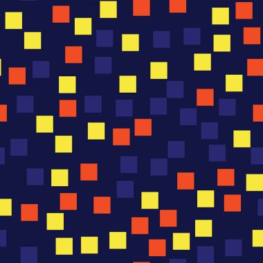 Soyut desen derin mavi geometrik arka plan şirin rasgele kareler geometrik kaotik kareler