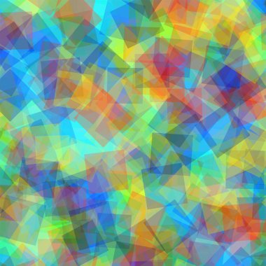 Soyut kareler mavi geometrik arka plan fantastik rasgele kareler kaotik geometrik desen