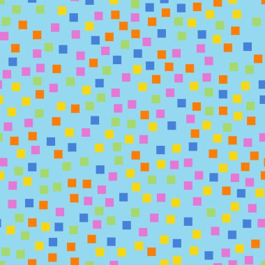 Kareler desen açık mavi geometrik renkli parlak rasgele kareler kaotik geometrik soyut