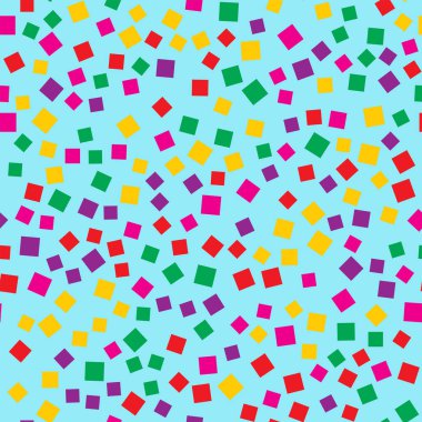 Soyut desen mavi geometrik renkli düzgün rasgele kareler geometrik kaotik kareler