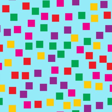 Soyut kareler mavi geometrik arka plan Ideal rasgele kareler geometrik kaotik dekor desen