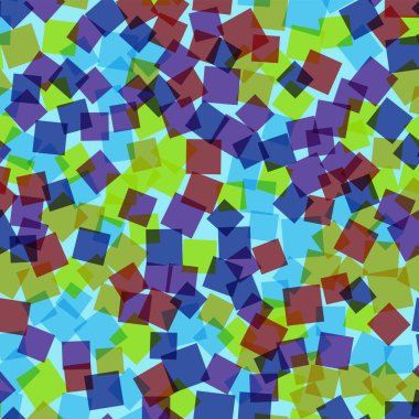 Soyut kareler mavi geometrik arka plan ilginç rasgele kareler kaotik geometrik desen