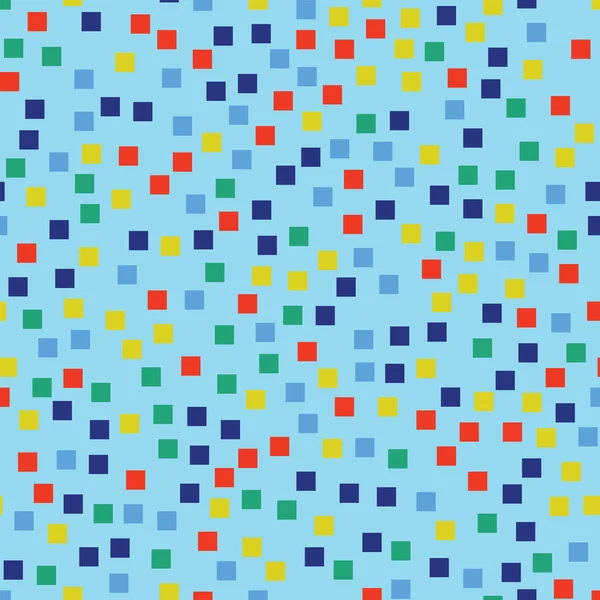 Modèle de carrés abstraits Fond géométrique bleu clair Carrés aléatoires enchanteurs Géométrique — Image vectorielle