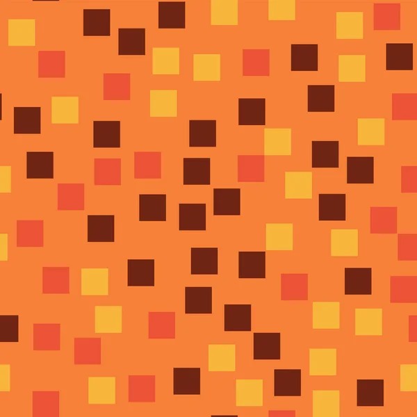 Abstrakte Quadrate Muster orange geometrischer Hintergrund wunderbare zufällige Quadrate geometrisch chaotisch — Stockvektor