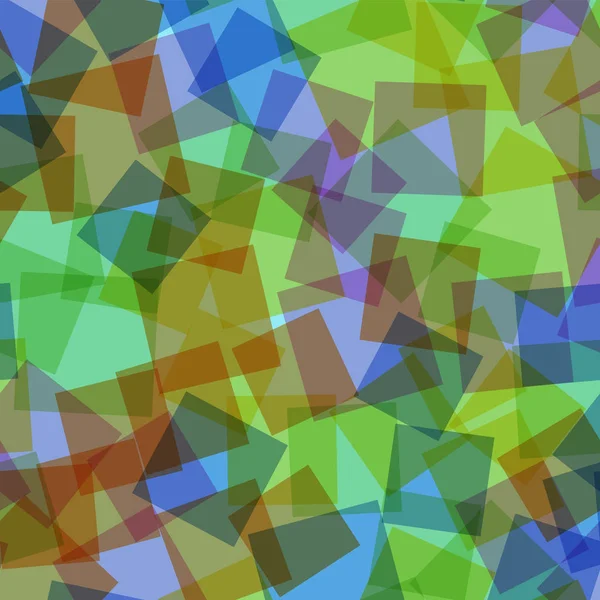 抽象的正方形图案蓝色几何背景漂亮的随机方格几何混沌装饰 — 图库矢量图片
