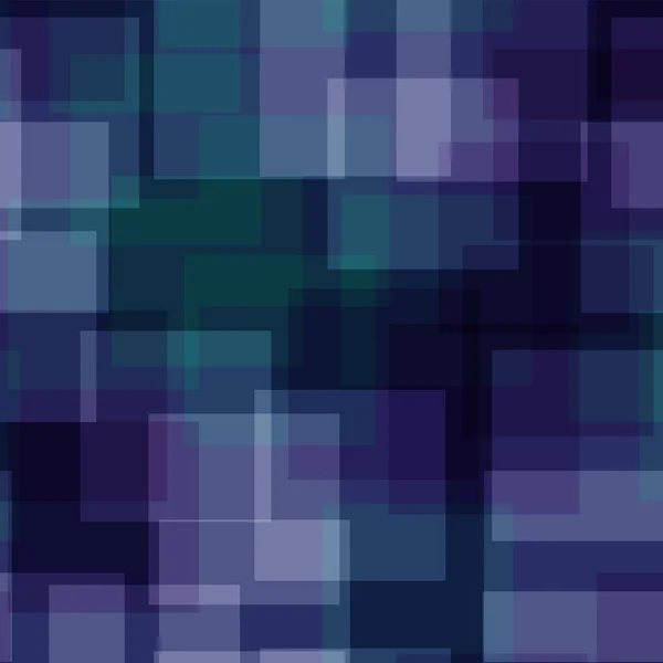 개요 사각형 패턴 블루 깊은 기하학적 배경 기쁘게 임의의 사각형 혼란 기 — 스톡 벡터
