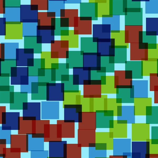 Abstrakte Quadrate Muster blau geometrischer Hintergrund hervorragende zufällige Quadrate geometrische chaotische Dekor — Stockvektor