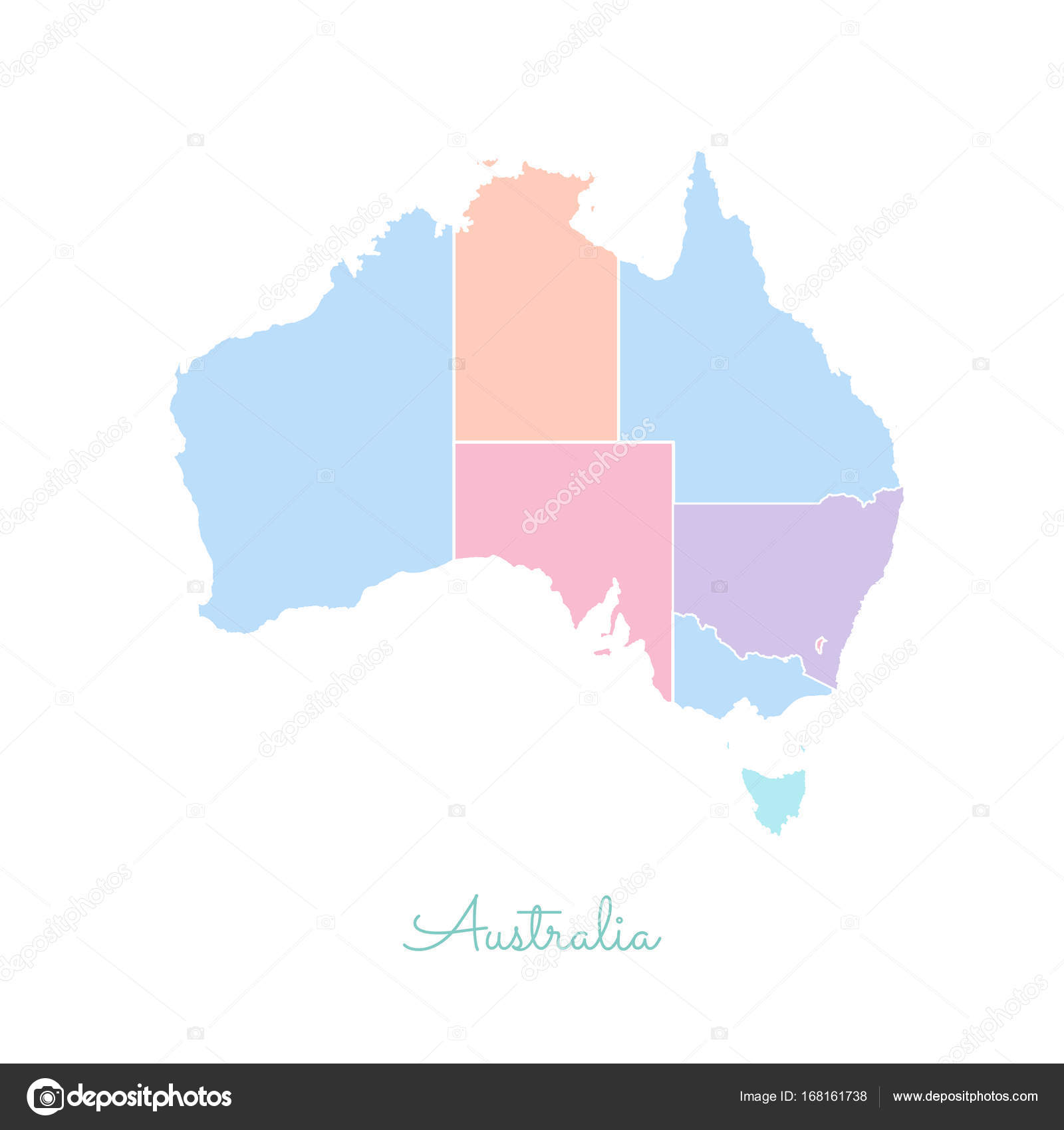 Carte De La Region Australie Colore Avec Contour Blanc Carte Detaillee Des Regions Australie Vecteur Image Vectorielle Gagarych C Carte De La Region Australie Colore Avec Contour Blanc Carte Detaillee Des Regions Australie Vecteur Image Vectorielle Gagarych C