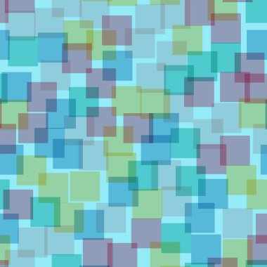 Soyut kareler mavi geometrik arka plan beyaz atlı rasgele kareler kaotik geometrik desen