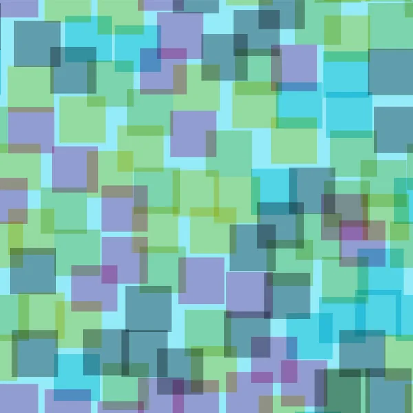추상 사각형 패턴 블루 기하학적 배경 놀라운 임의의 사각형 혼란 기 — 스톡 벡터