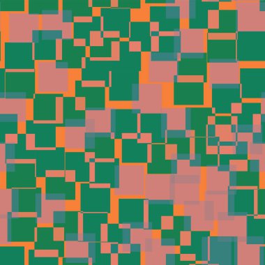 Soyut desen turuncu geometrik arka plan mükemmel rasgele kareler geometrik kaotik kareler