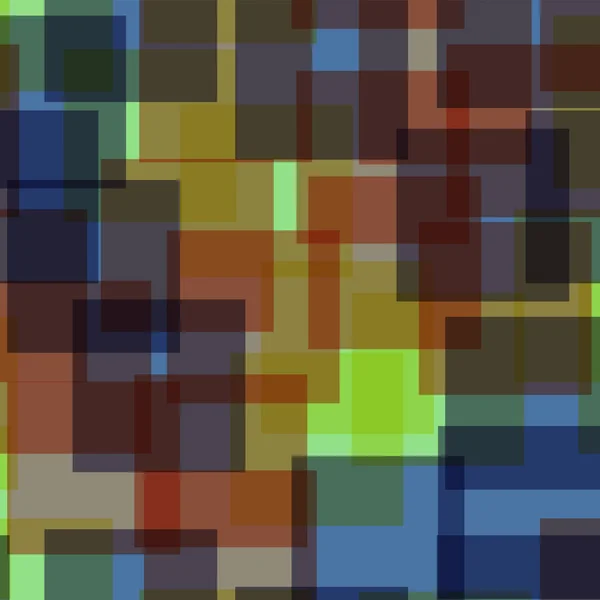 Schéma abstrait des carrés Fond géométrique bleu Carrés aléatoires géométriques chaotiques — Image vectorielle