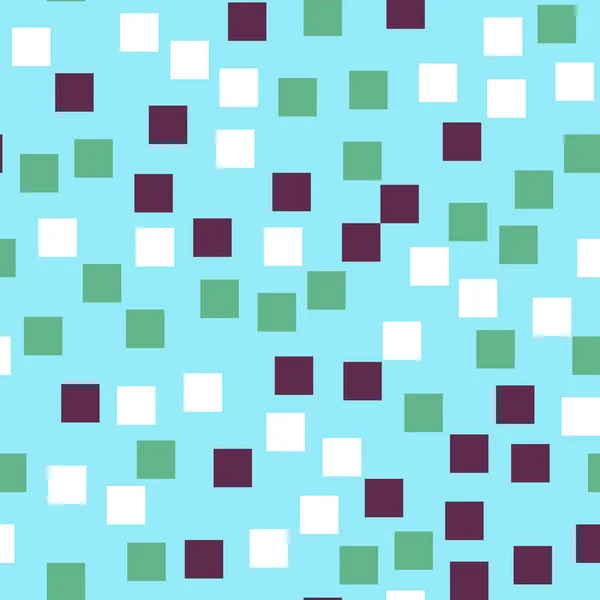抽象的正方形图案蓝色几何背景诱人随机方格几何混沌 — 图库矢量图片