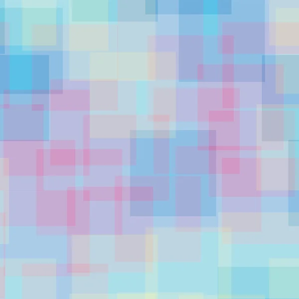 Schéma abstrait des carrés Fond géométrique bleu clair Carrés aléatoires symétriques Géométrique — Image vectorielle