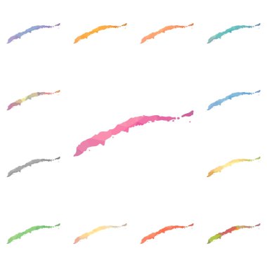 Roatan geometrik poligonal mozaik tarzı ada koleksiyonu parlak soyut mozaik düşük haritalar