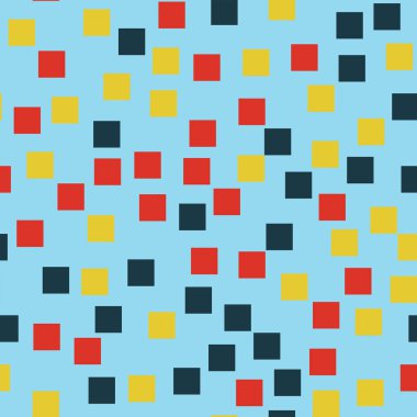 Kareler desen açık mavi geometrik renkli şaşaalı rasgele kareler geometrik soyut