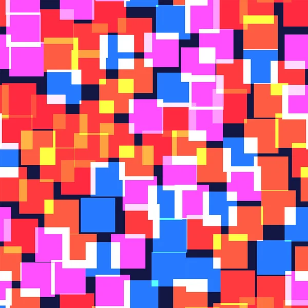Motif abstrait carrés fond géométrique bleu profond Superbes carrés aléatoires Géométrique — Image vectorielle