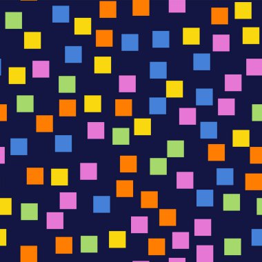 Soyut desen derin mavi geometrik arka plan müthiş rasgele kareler geometrik kaotik kareler