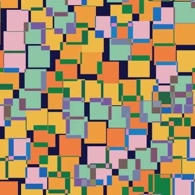 Desen derin mavi geometrik arka plan etkileyici rasgele kareler geometrik soyut kareler