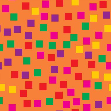 Soyut desen turuncu geometrik arka plana klas rasgele kareler geometrik kaotik kareler