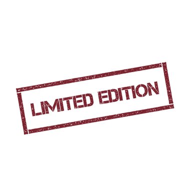 Sınırlı sayıda dikdörtgen damga dokulu kırmızı mühür ile izole beyaz arka plan vektör üzerinde metin
