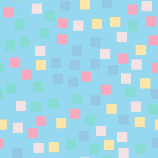Schéma abstrait des carrés Fond géométrique bleu clair Magnifiques carrés aléatoires Géométrique — Image vectorielle