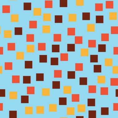 Kareler desen açık mavi geometrik renkli Mesmeric rasgele kareler geometrik soyut