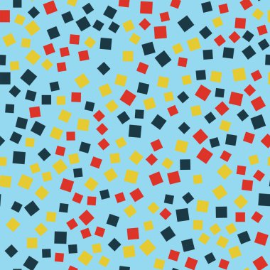 Kareler desen açık mavi geometrik renkli sevimli rasgele kareler geometrik soyut