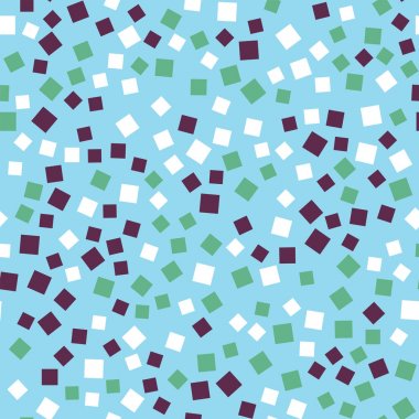 Kareler desen açık mavi geometrik renkli tuhaf rastgele kareler kaotik geometrik soyut