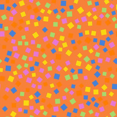 Soyut kareler turuncu geometrik arka plan iyi rastgele kareler geometrik kaotik dekor desen