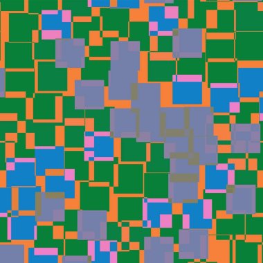 Soyut desen turuncu geometrik arka plan olağanüstü rasgele kareler geometrik kaotik kareler