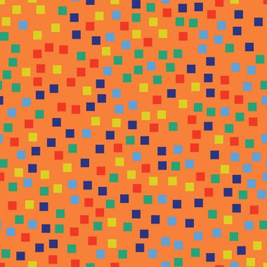 Soyut desen turuncu geometrik arka plan güzel rasgele kareler geometrik kaotik kareler