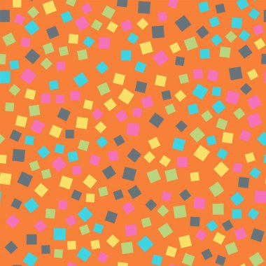 Soyut desen turuncu geometrik arka plan çekici rasgele kareler geometrik kaotik kareler
