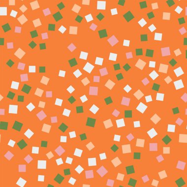 Soyut desen turuncu geometrik arka plana meraklı rasgele kareler geometrik kaotik kareler