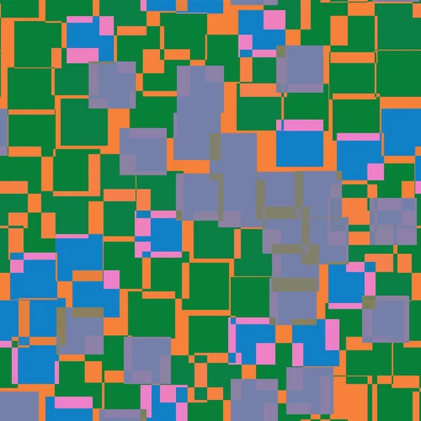 Abstrakt kvadraters mønster Oransje geometrisk bakgrunn Fremragende tilfeldige kvadrater Geometrisk kaotiske forhold – stockvektor