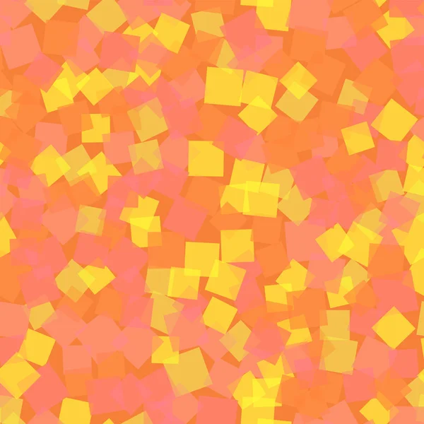 Абстрактные квадраты шаблон Оранжевый геометрический фон Ницца случайные квадраты Геометрический хаотический декор — стоковый вектор