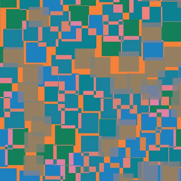 Αφηρημένη πλατείες μοτίβο πορτοκαλί φόντο γεωμετρικά σπάνια τυχαία πλατείες γεωμετρικά χαοτική διακόσμηση — Διανυσματικό Αρχείο