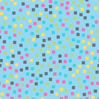 Kareler desen açık mavi geometrik renkli olağanüstü rasgele kareler geometrik soyut